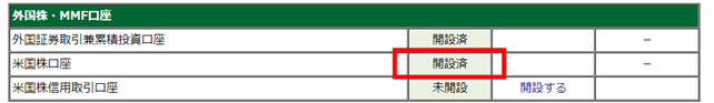 松井証券米国株口座開設 開設済み